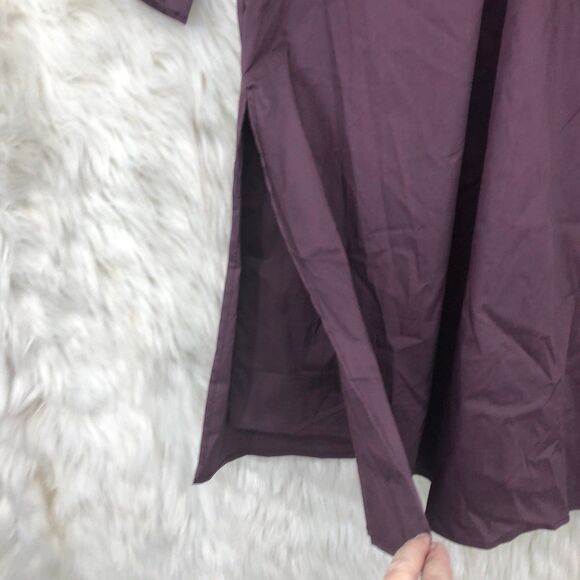 Deep Plum Mini Dress/Romper w/Ruffle Sleeves, Minimalist, Classy Romper SZ S - Picture 4 of 8